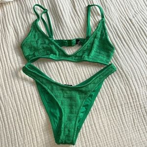 Maia Tropical (green) Triangl Bikini Set